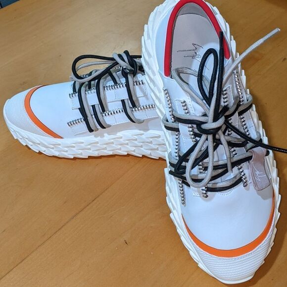 🔥🔥🔥GIUSEPPE ZANOTTI NWOT Leather White Urchin Shoes Size 37 - Picture 5 of 8